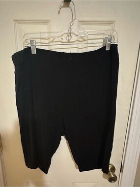 Black Knit Biker Shorts